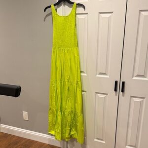 S/W/F Lime Green Sleeveless Maxi Dress